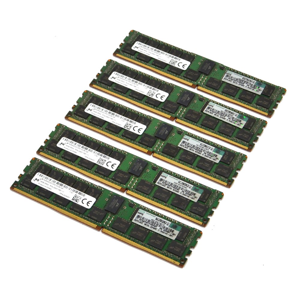 Lot 5 HPE 809081-081 16GB 2Rx4 PC4-2400T DDR4 ECC RDIMM Server Memory 846740-001