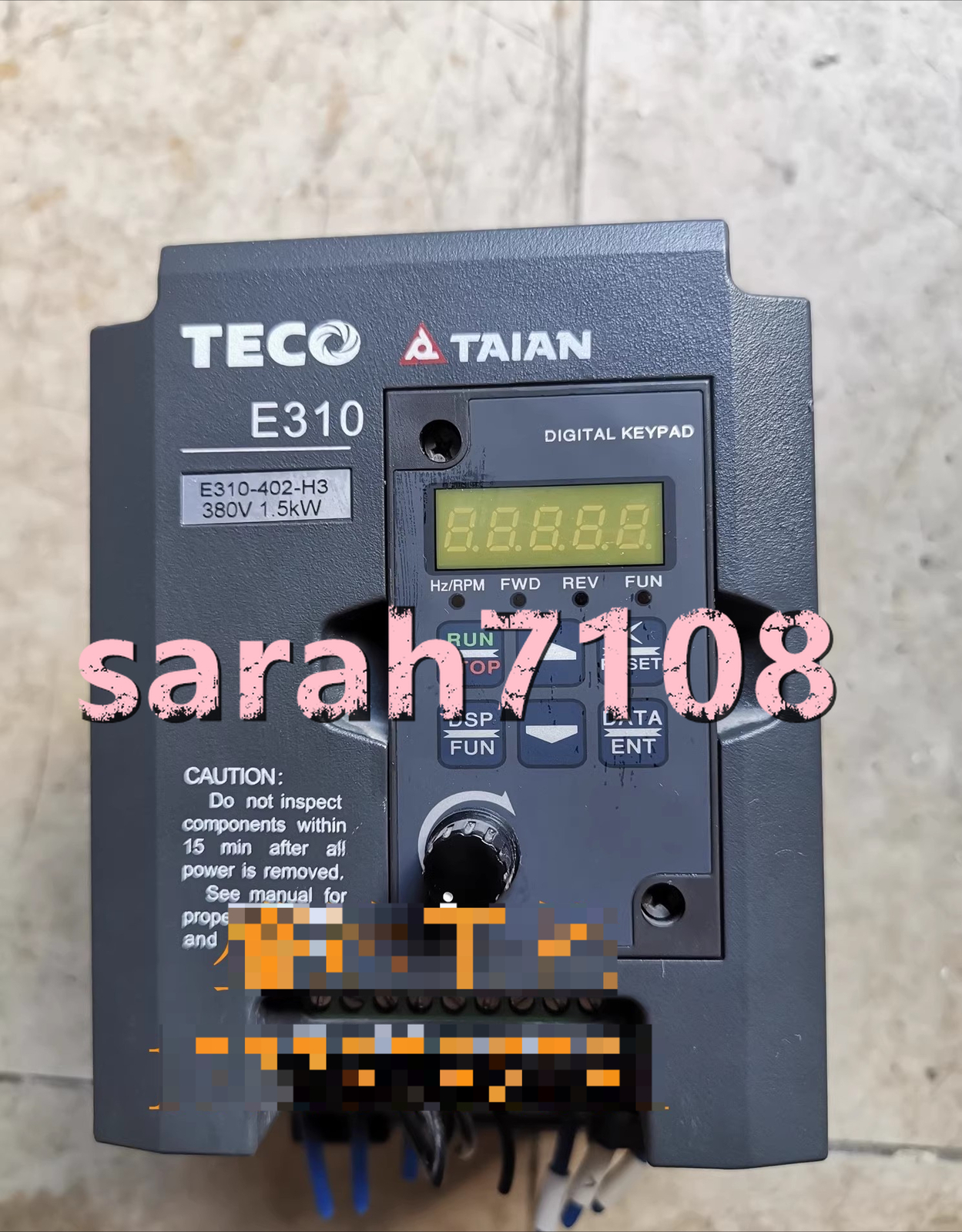 1PC USED TECO inverter E310-402-H3 380V1.5KW Fast Shipping By FedEx or DHL 