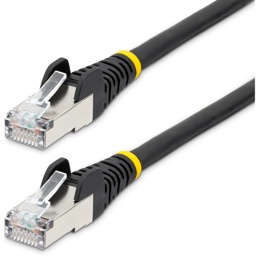 StarTech 30ft CAT6a Ethernet Cable, Black Low Smoke Zero Halogen (LSZH) 10 GbE