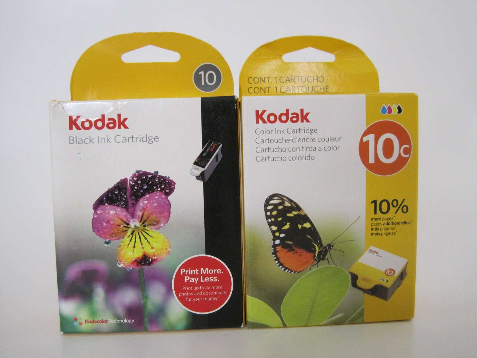 Genuine KODAK 10B/10C Ink Black & Color Cartridges Sealed NEW