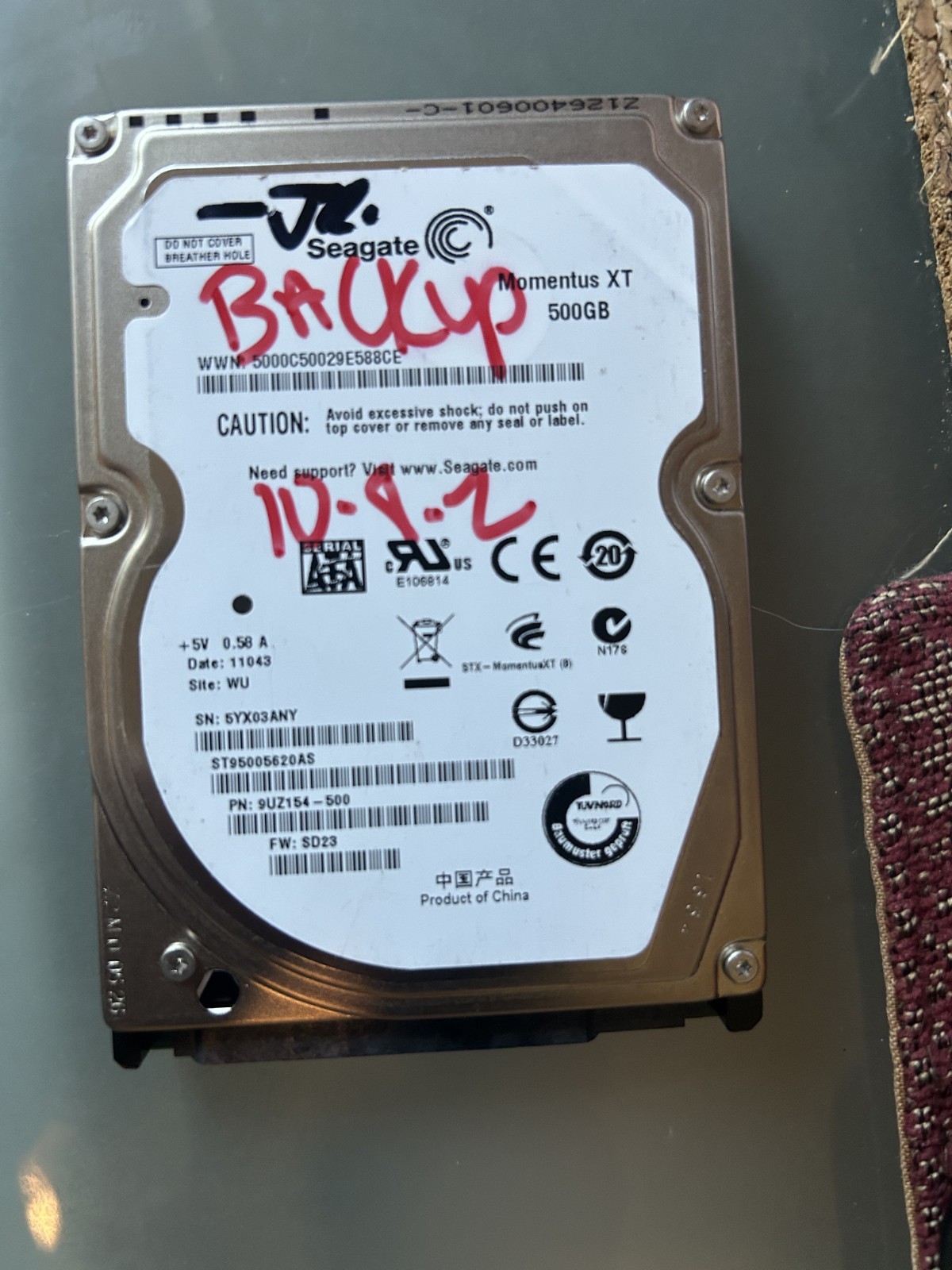 Seagate Momentus XT 500gb 2.5 internal HDD 