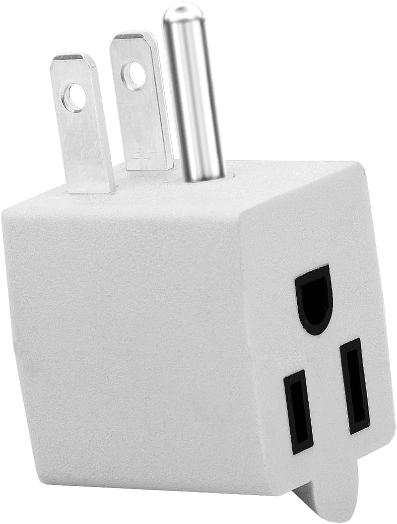 USA 3-Prong Male-Female Adapter,90 Degree Angled USA Male Female Power Adapter,