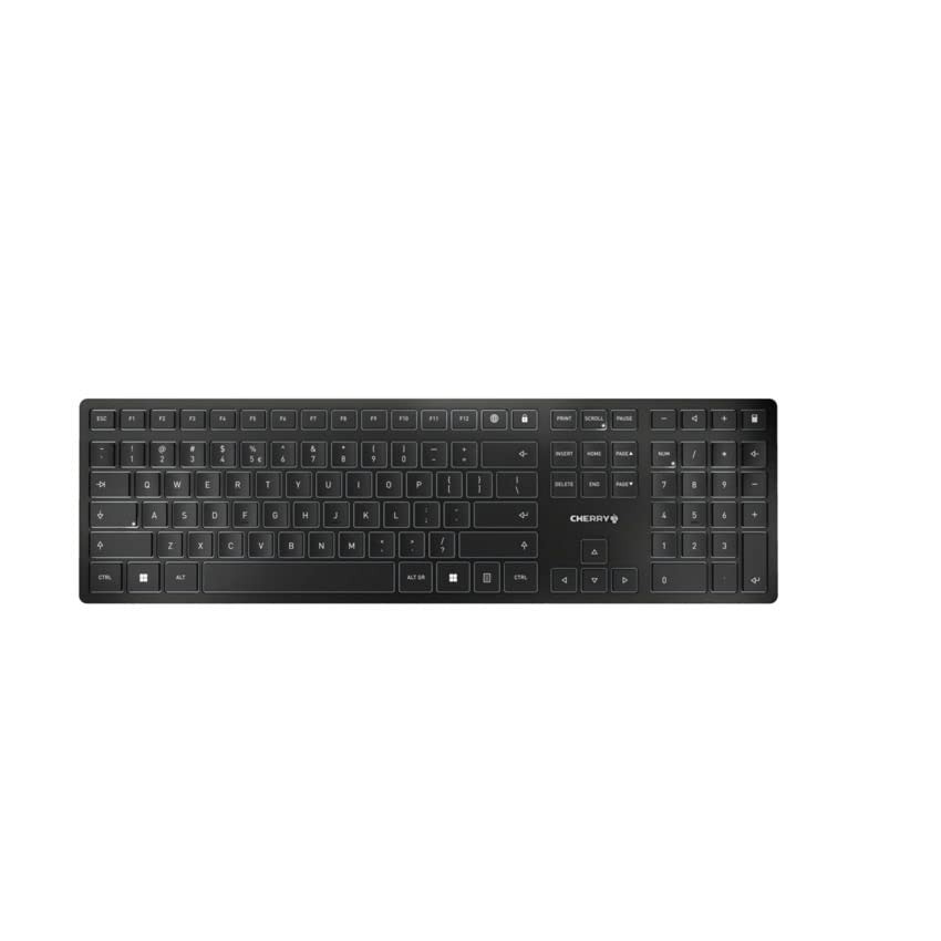 Cherry KW 9100 Slim, Wireless PC Keyboard, Bluetooth & 2.4 GHz Connection, Flat
