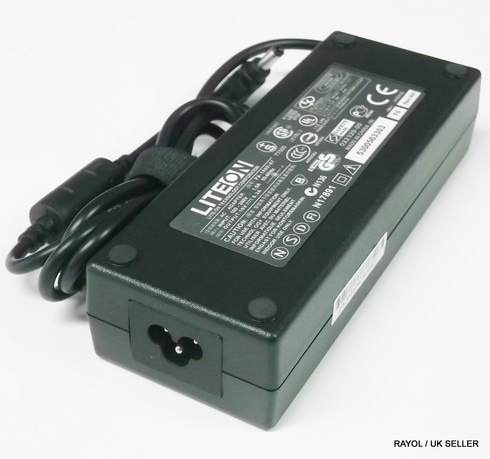 Genuine Liteon 19V 6.3A 120W AC Adapter for Asus N56V, N56VZ, N56VM, N61D, N61DA