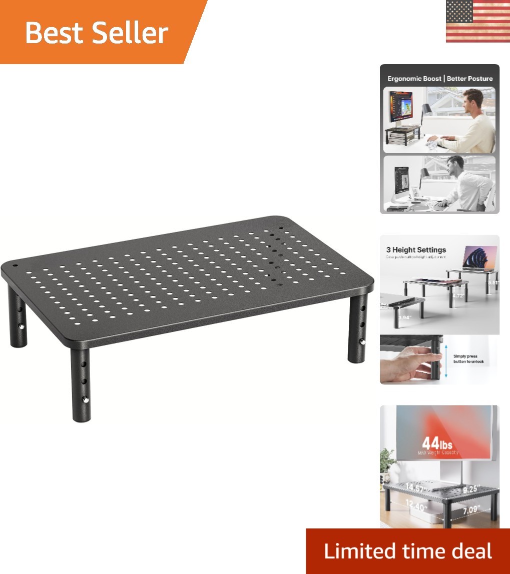 Versatile Laptop Stand with Airflow Vents - Ergonomic Design for Productivity