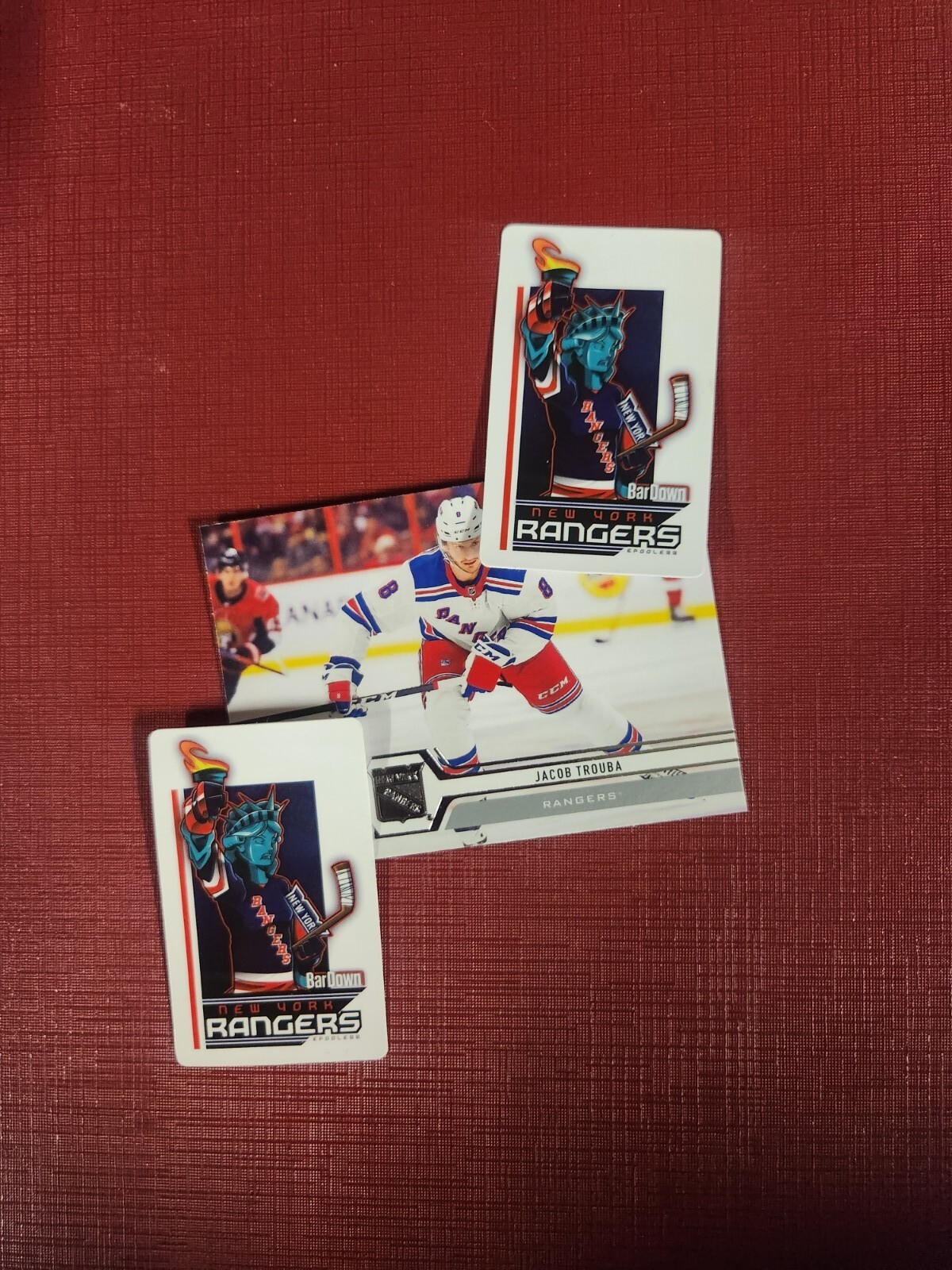 2 Of New York Rangers Themed Stickers For Laptop And Folders Etc