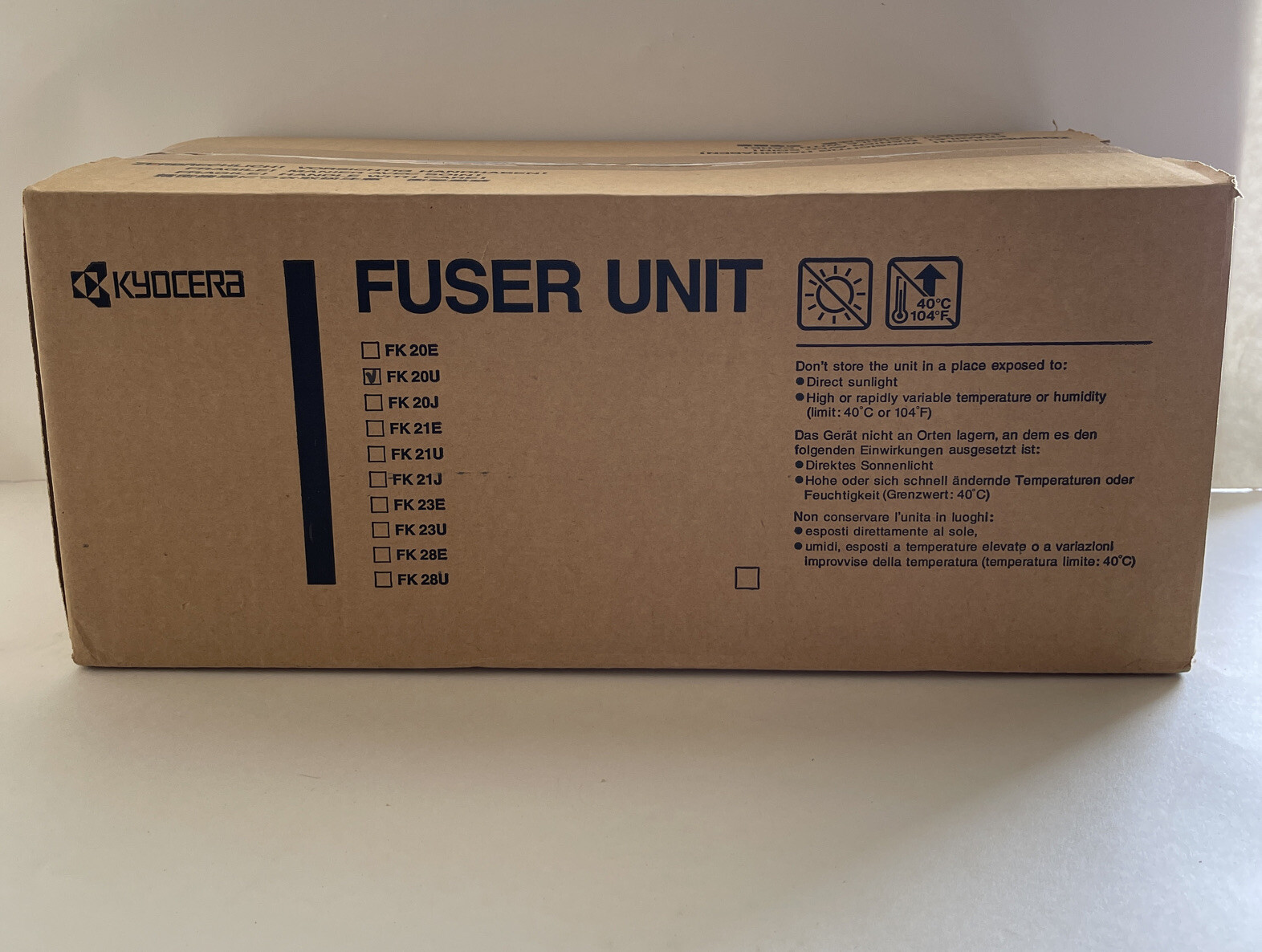 FK20-GENUINE OEM Kyocera Mita FK-20U Fuser Unit (Kyocera-Mita 2CA93100 Fuser)