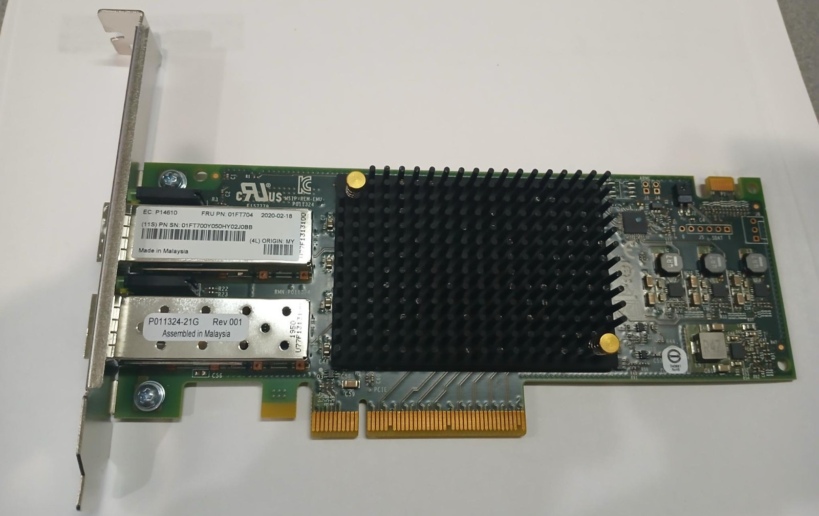 IBM Lenovo 01FT704 Fibre Card 578F 32Gb 2-port PCIe3 Fibre Channel Adapter