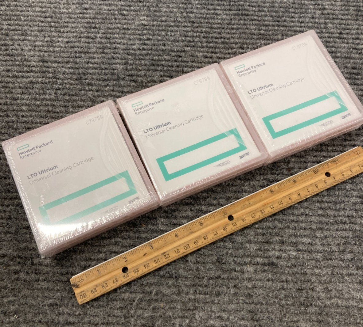 Lot of 3 HP Enterprise LTO Ultrium Universal Clean Cartridges C7978A - NIB -