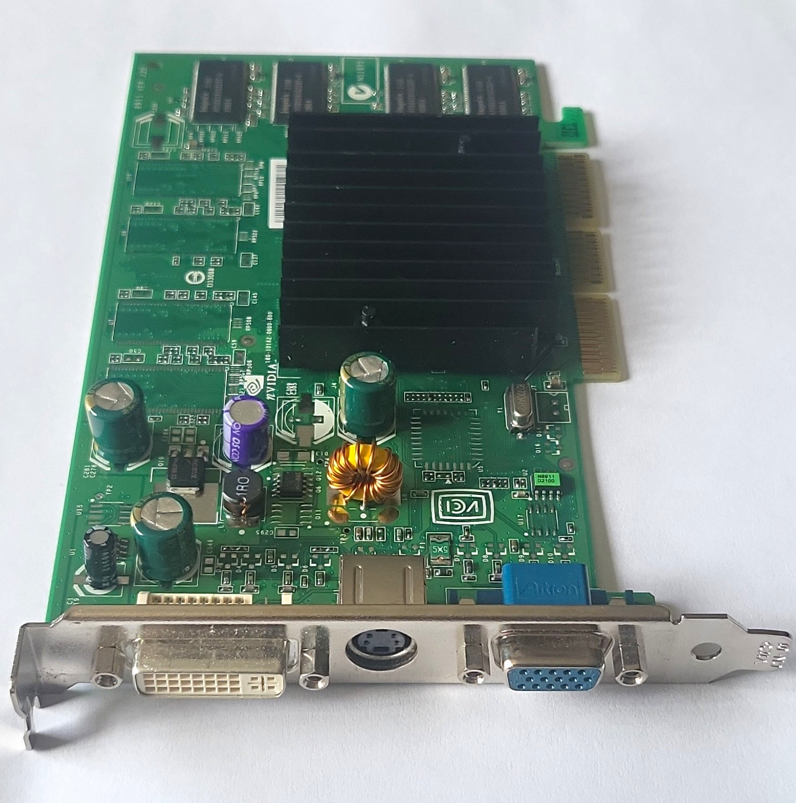 NVIDIA AGP Graphics Card DVI VGA S-Video Multiple Monitor Support Heatsink