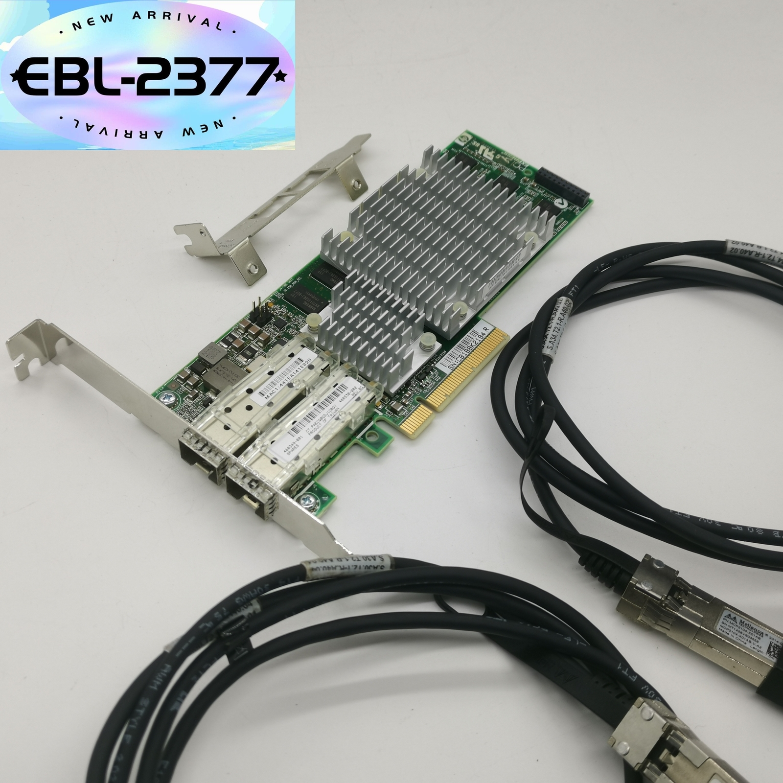 HP NC522SFP Dual Port 8lane PCI-e 10GbE 468349-001 Server Adapter W / 2*1M Cable