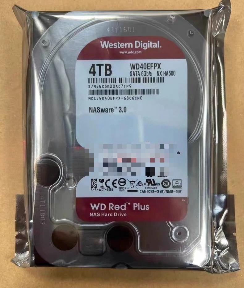 New Western Digital WD40EFPX 68C6CN0 4TB 3.5" SATA III Internal NAS Red Plus HDD