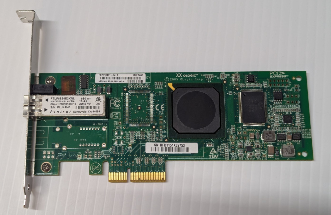 Lot of 4 QLogic FTLF8524E2KNL Fibre Cards