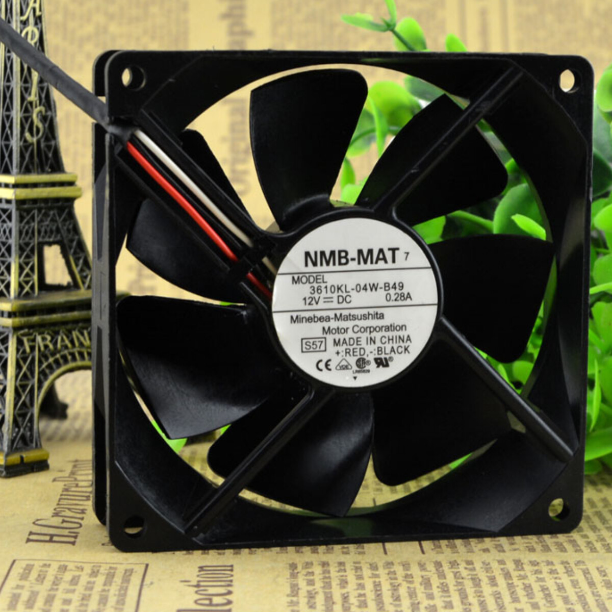 NMB 3610KL-04W-B49 9025 12V 9CM 0.28A Inverter Chassis Cooling Industrial Fan
