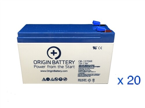 Minuteman MCP5000iE Battery Replacement Kit - 20 Pack 12V 7AH SLA AGM