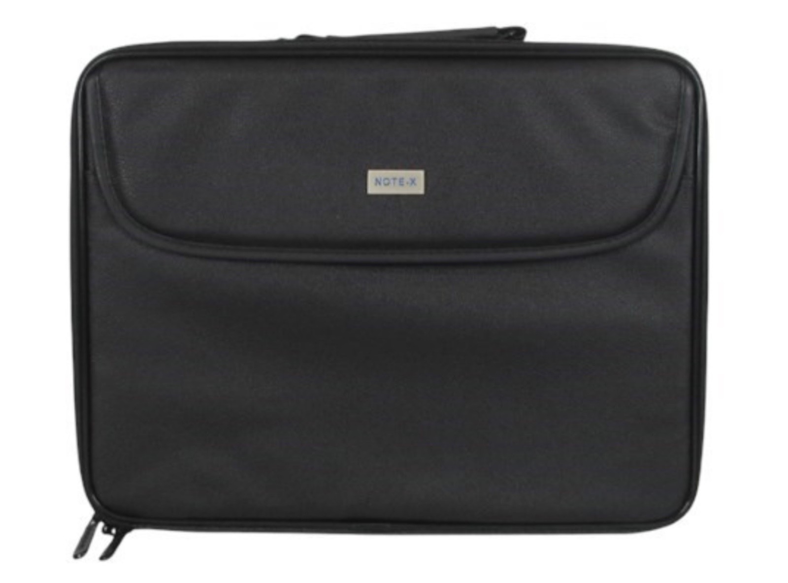 Note-X Black Faux Leather Messenger Laptop Bag with strap - NEW