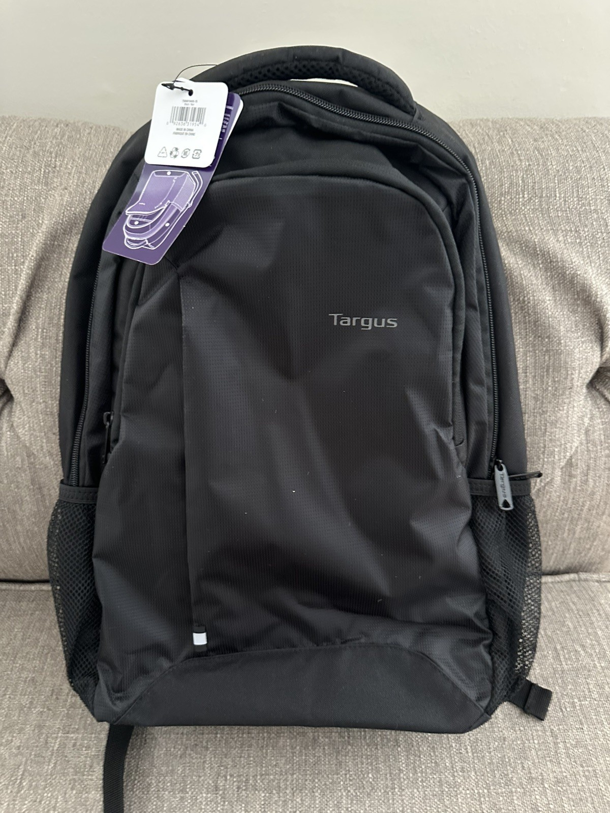 Targus Sports Backpack Fits 16" Laptop School Work Business Black Bag New NWT