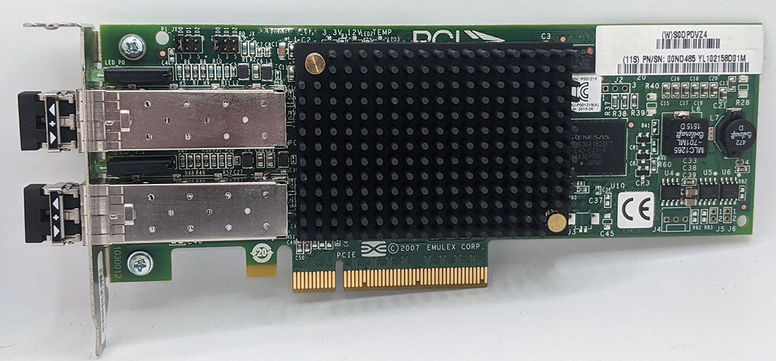 Emulex LPE12002 8GB Dual Port / 2 Port HBA PCI-e PCIE FC Adapter , New in Box