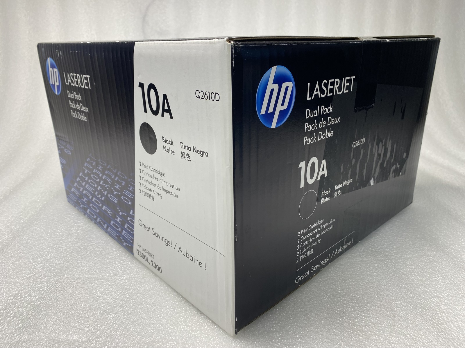 Gen HP 10A Q2610D Q2610A Dual Pack Black Toner Cartridges 2300 NEW SEALED BOX