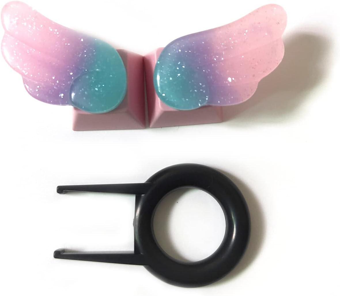 Handmade Cute Keycaps,  Pink PBT Keycap Computer Gaming Keyboards Key Caps, Arti