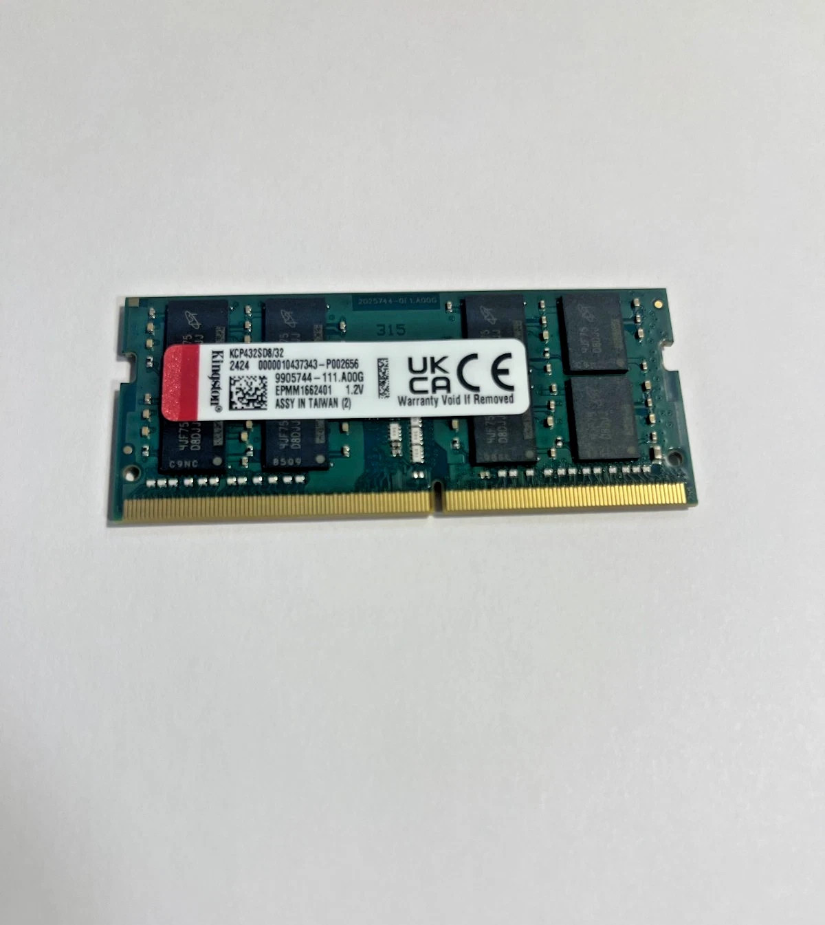 Kingston 32GB (KCP432SD8-32) DDR4-3200 SODIMM Laptop RAM