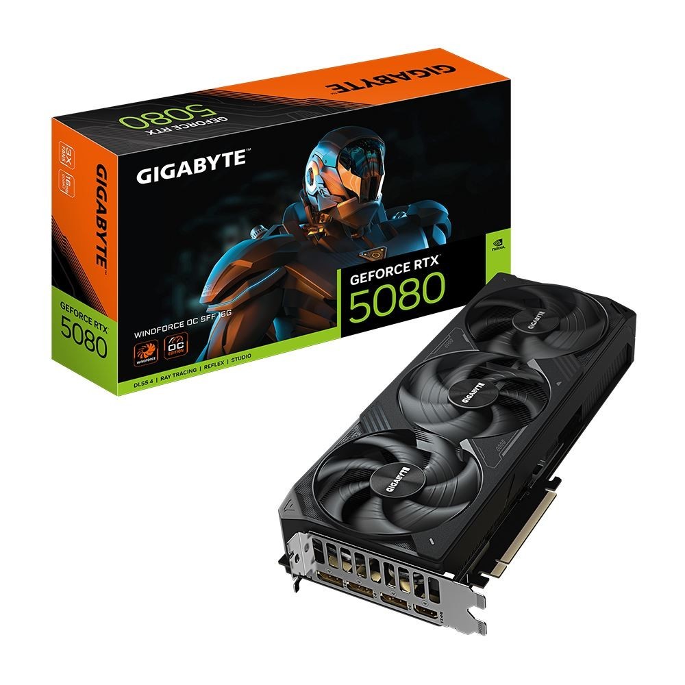 Gigabyte NVIDIA GeForce RTX 5080 WINDFORCE OC SFF 16GB GDDR7 Graphics Card
