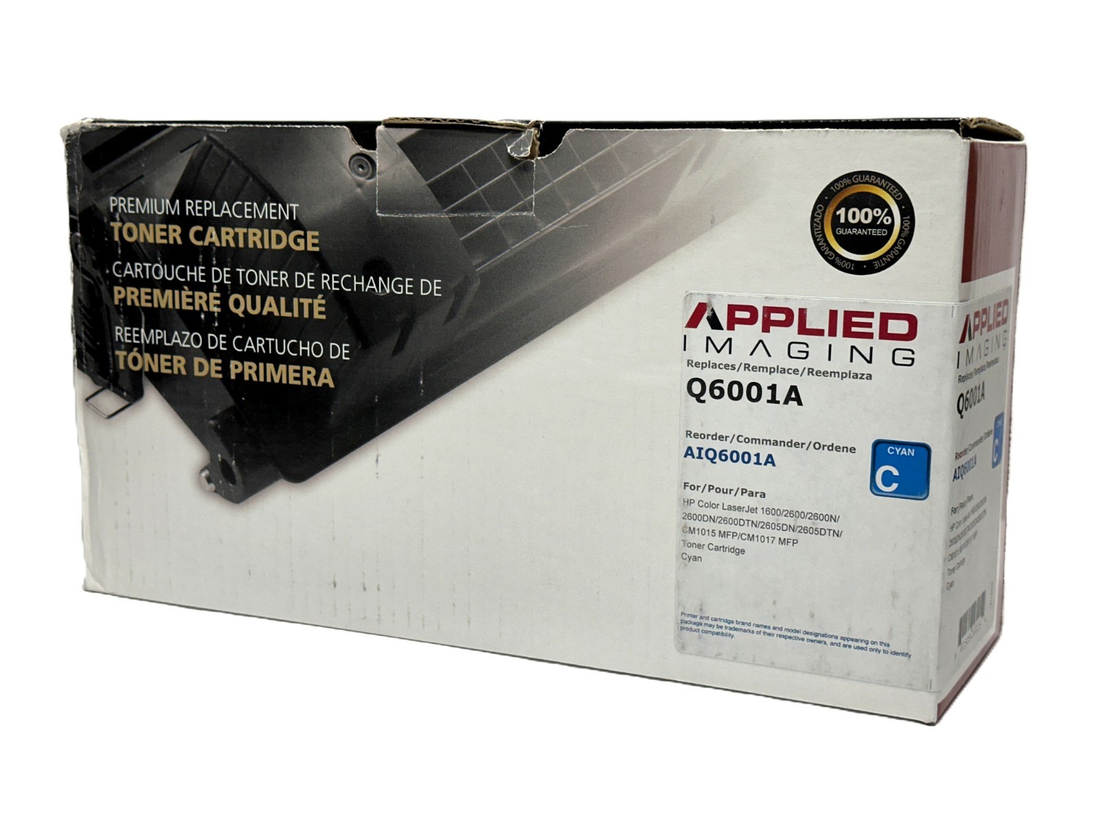 Compatible HP Q6001A / 124A CYAN Cartridge for LasetJet 2600 Series – Sealed Bag