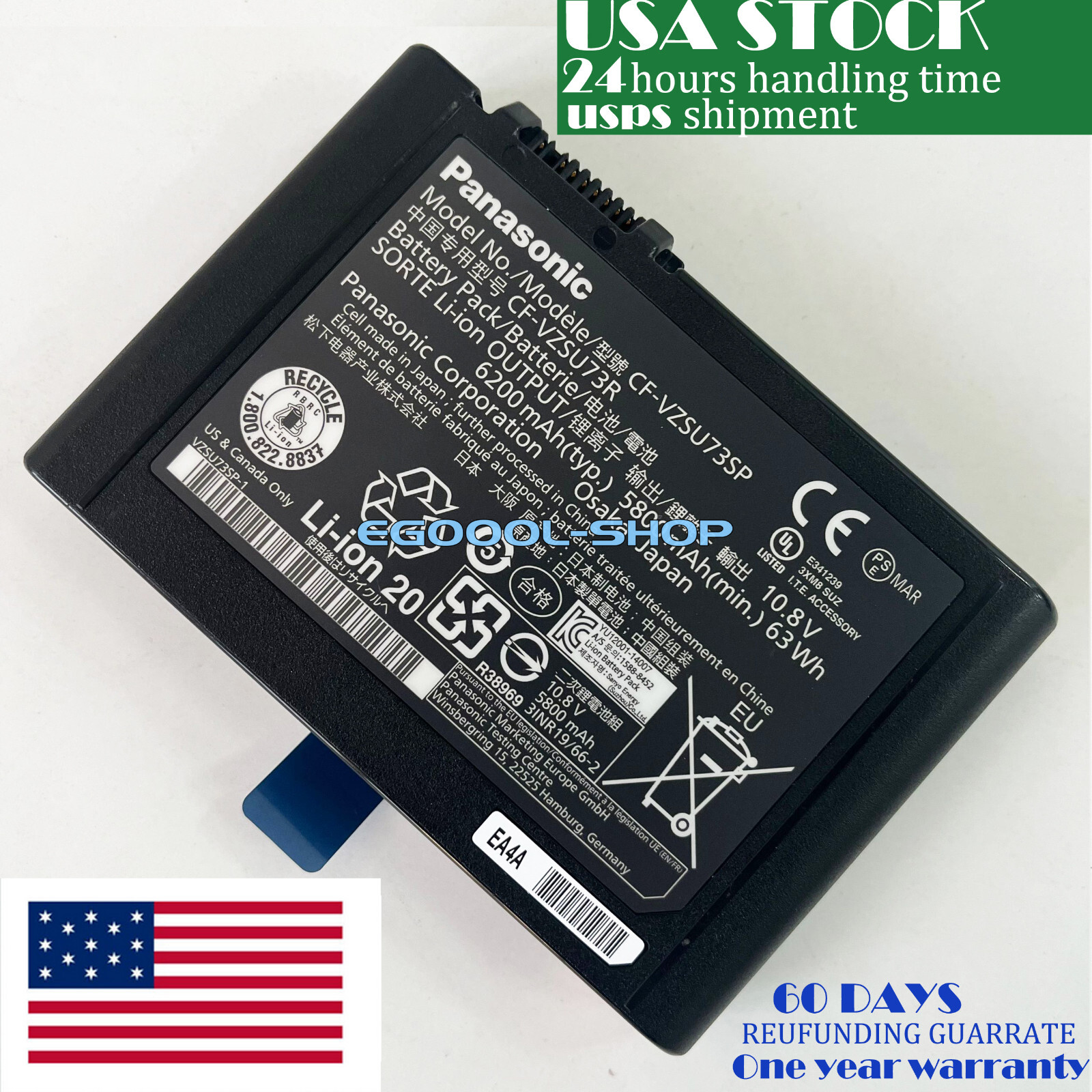New Genuine CF-VZSU73U CF-VZSU73R battery for Panasonic Toughbook CF-D1 Mk1 Mk2