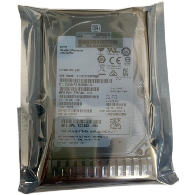 872477-B21 872736-001 FOR HP 600GB 12G SAS 10K ENT 2.5" SFF SC DS HDD Hard Drive