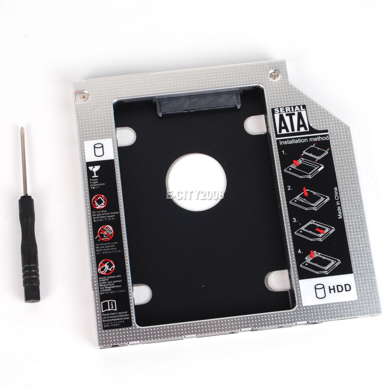SATA 2nd HDD SSD HD Hard Drive Caddy For DELL Latitude E6400 E6500 E6410 E6510