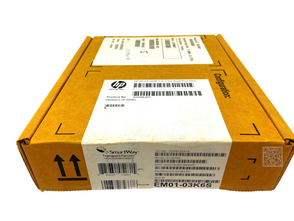592520-B21 | HP InfiniBand 4X QDR ConnectX-2 PCIe G2 Dual Port HCA RENEW
