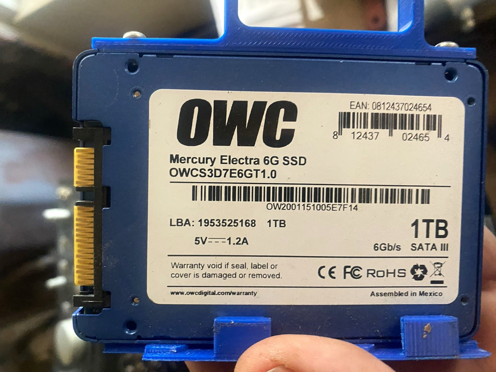 OWC Mercury Electra 6G 1TB 2.5" SATA III 6Gb/s Internal SSD OWCS3D7E6GT1.0