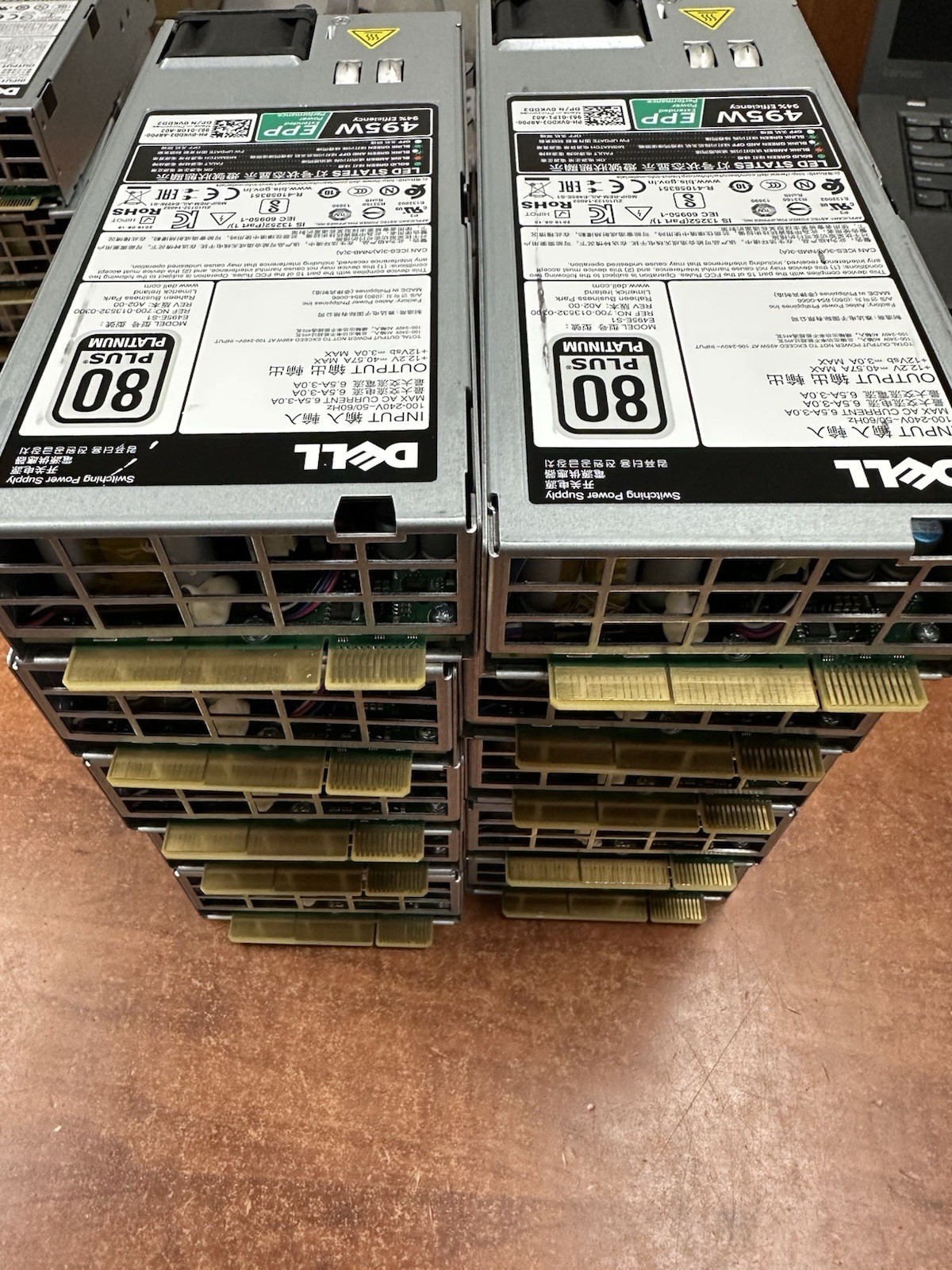 Lot of 7 DELL 0VKDD2 495W PSU 80 Plus Platinum EPP Switching Power Supplies