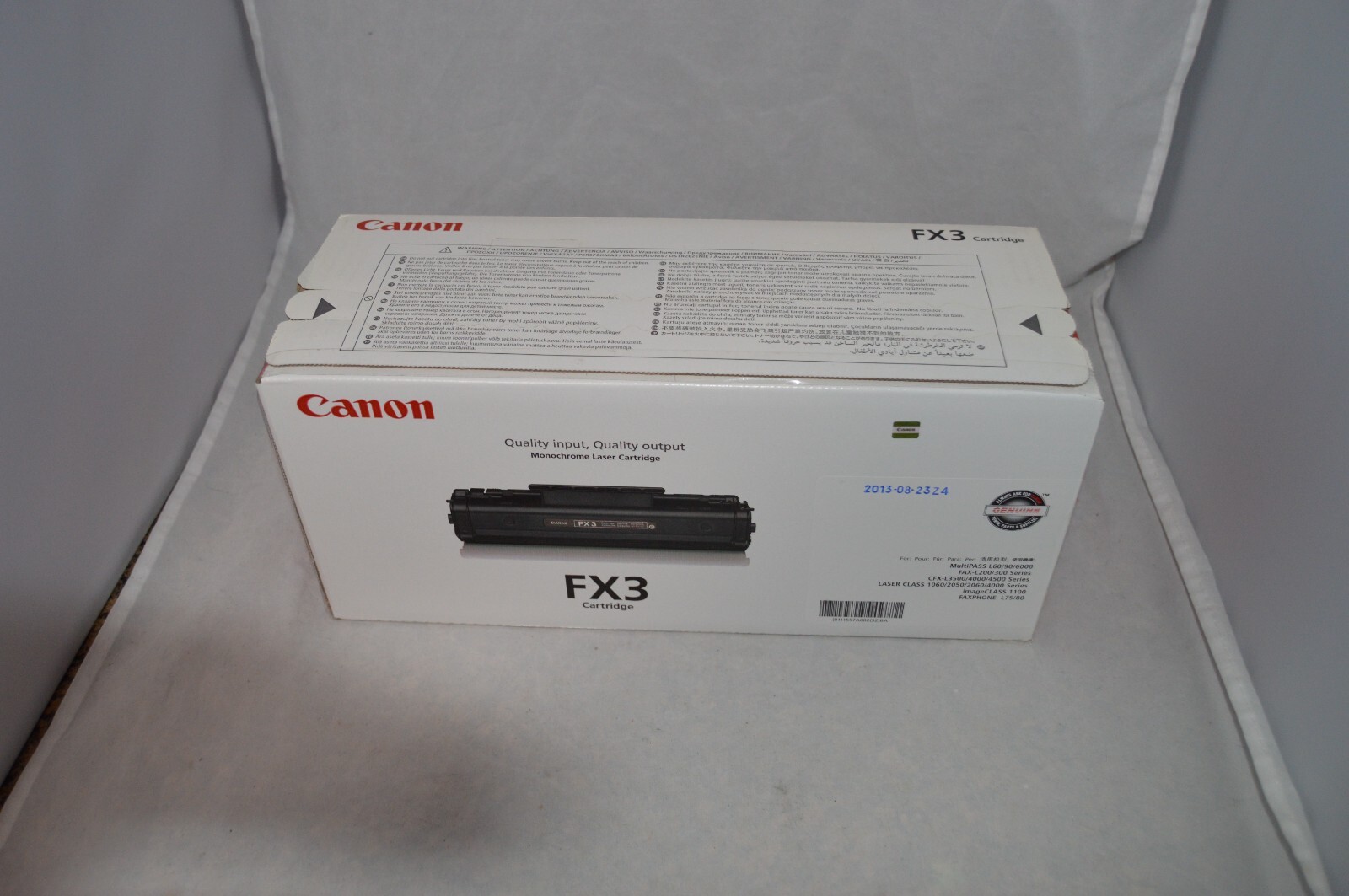 OEM Canon FX3 Black Toner Cartridge 1557A002(92) BA Genuine New Sealed 2013
