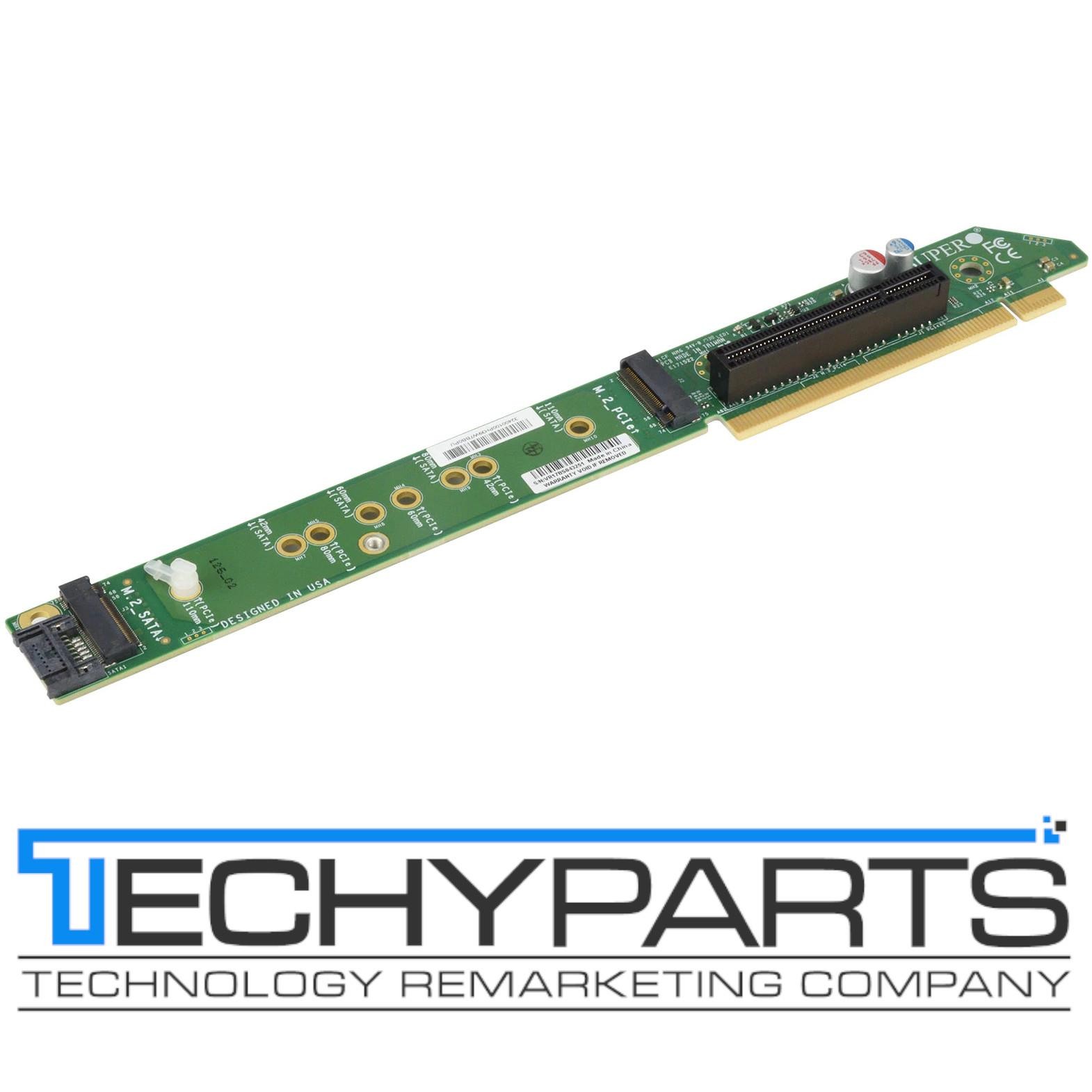 Supermicro RSC-UMR-8 1U Ultra RHS Riser Card w/ 1 PCIE/SATA Hybrid M.2 & 1 PCIE