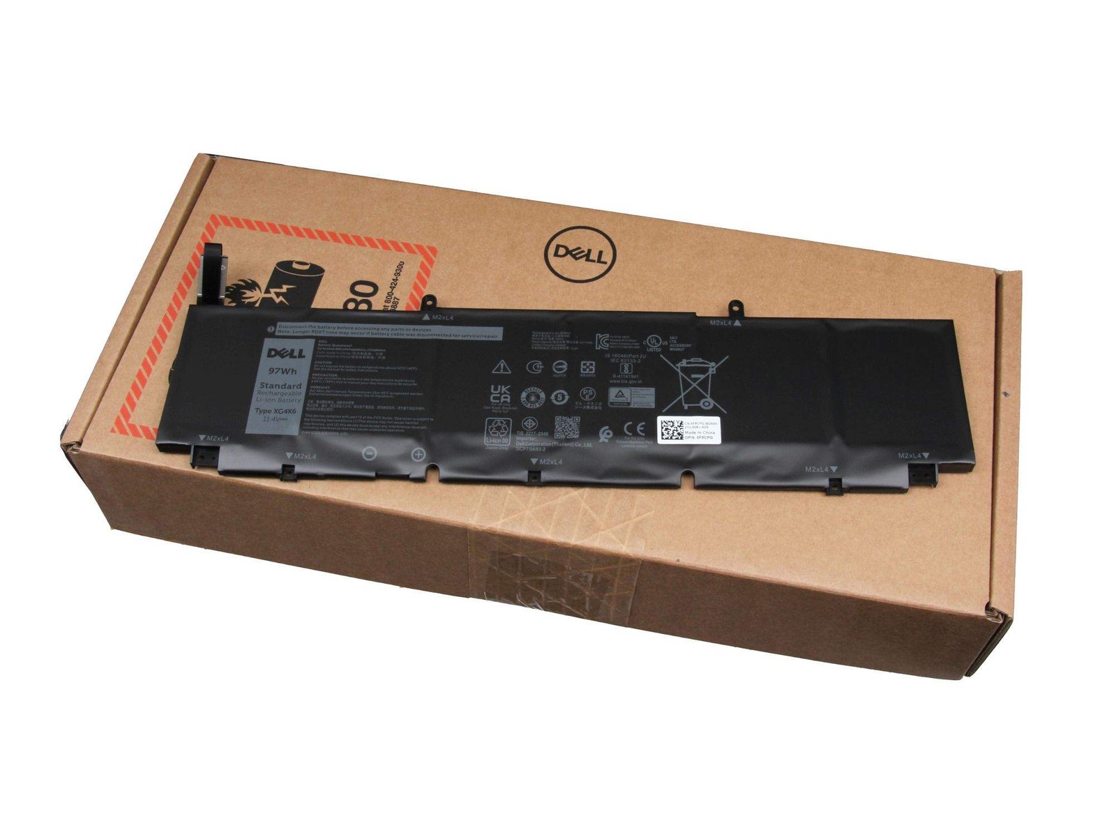 0F8CPG Dell 97Wh lithium-ion primary laptop battery 6-cell battery 8,071 mA ~D~