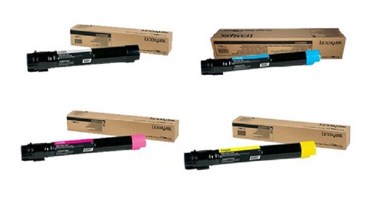 4x Original Lexmark Toner XS950 XS952 XS955 DE / 22Z0008 - 22Z0011 High Capacity