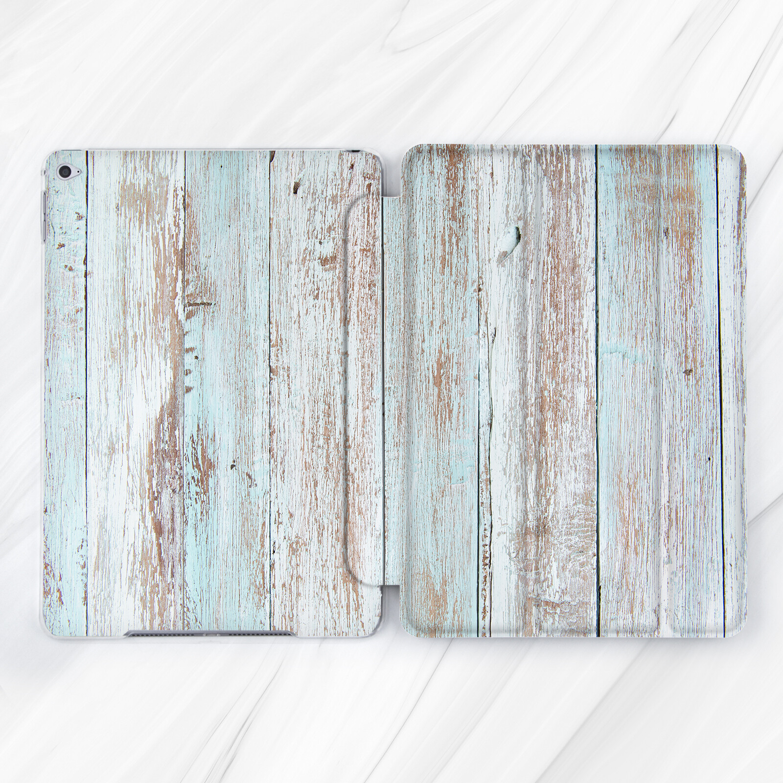 Vintage Wood boards print Teal Aesthetic Case For iPad A16 Pro 13 Air 11 Mini 7