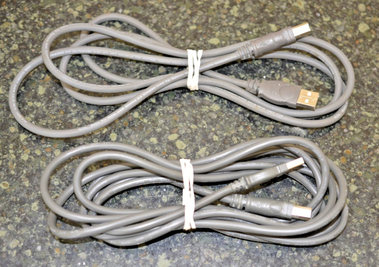 2 BELKIN PRO SERIES PRINTER CABLEs USB 2.0 A-MALE- B-MALE 10' & 6' original ownr