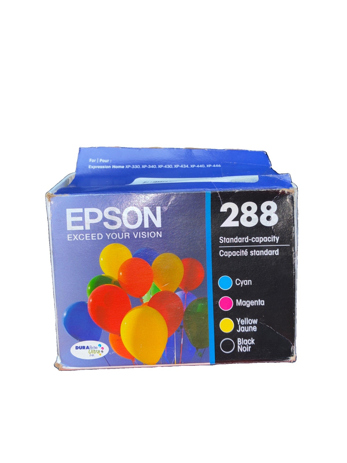 Epson 288 DURABrite Color 4 Pack Cartridges T288120 Genuine 9/28 OPEN BOX SEALED