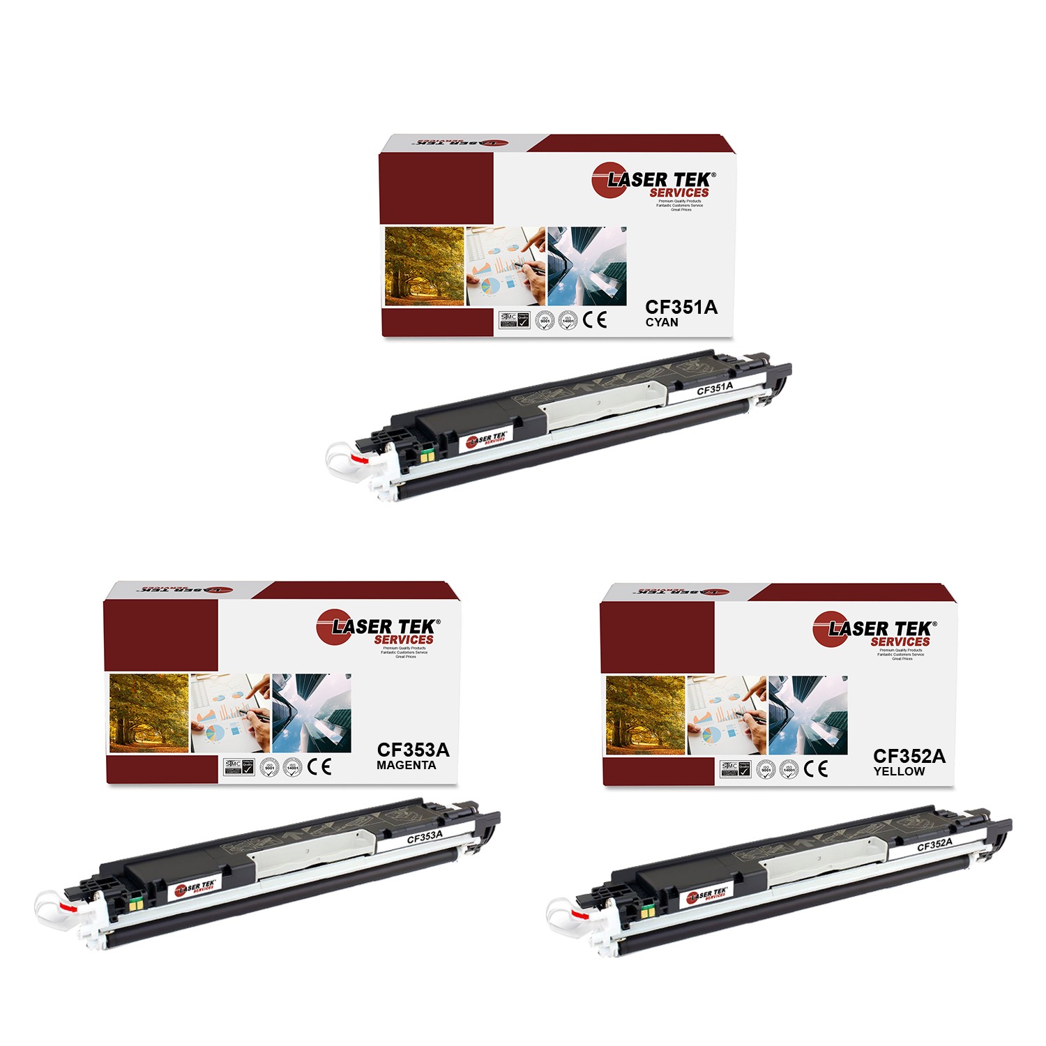 3Pk LTS 130A C M Y Compatible for HP LaserJet Pro MFP M176 M177fw Toner