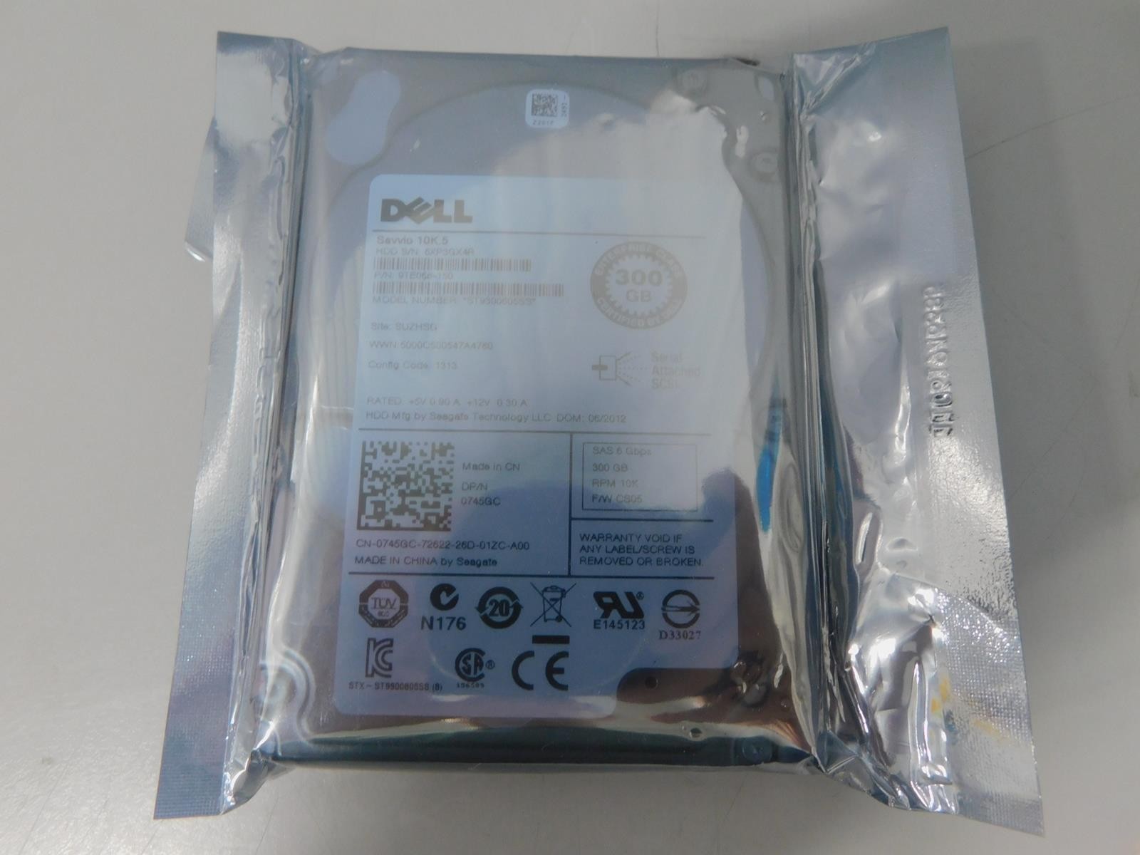 Dell Savvio 10K.5 300GB ST9300605SS 6Gb/s 2.5" SAS Hard Drive [NEW / SEALED]