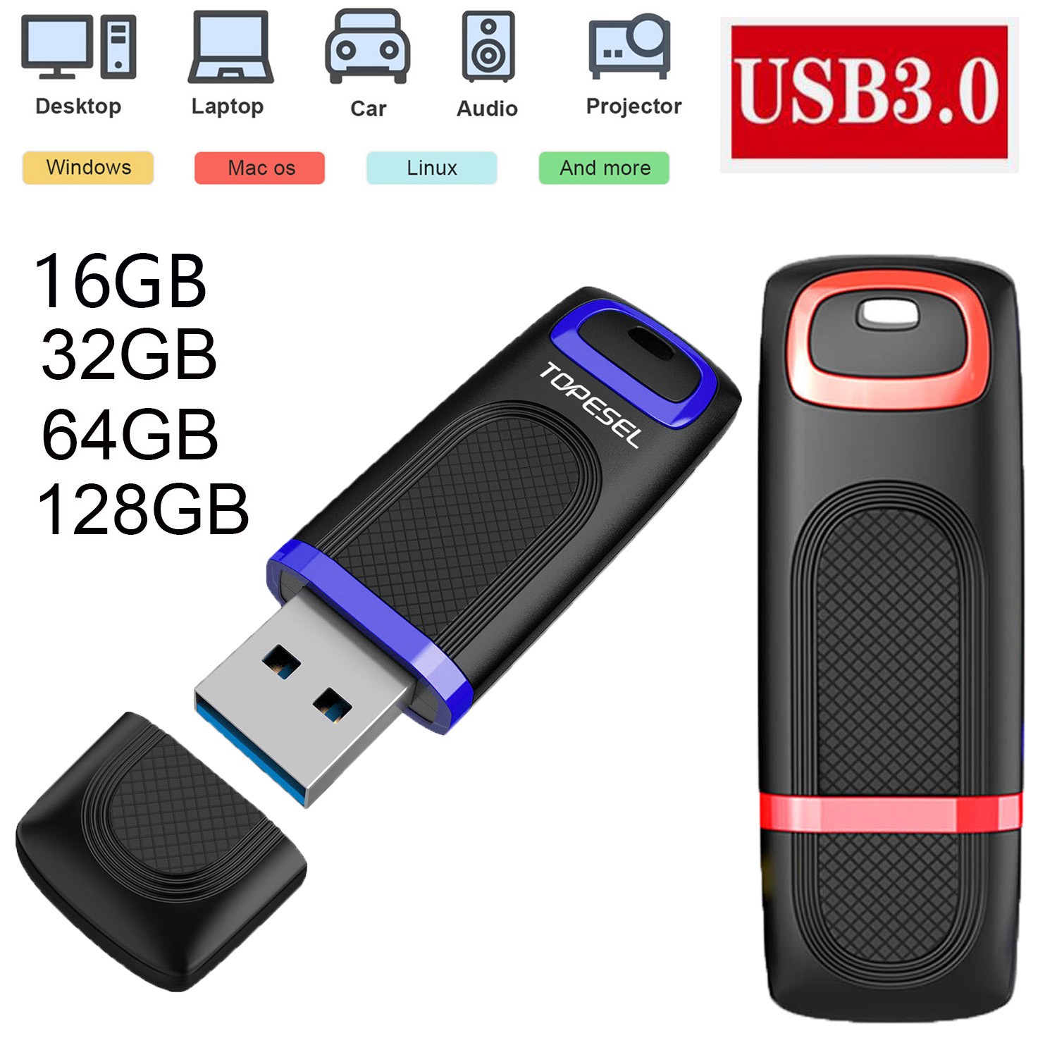 USB 3.0 Flash Drive 16GB 32GB 64GB 128GB Memory Stick Thumb Stick