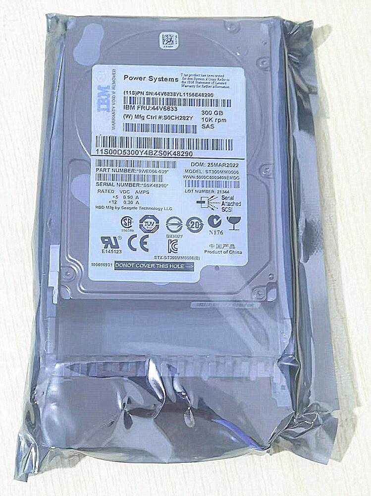 IBM 44V6833 44V6831 300GB 10K RPM SAS SFF (AIX) pSeries HDD HARD DRIVE