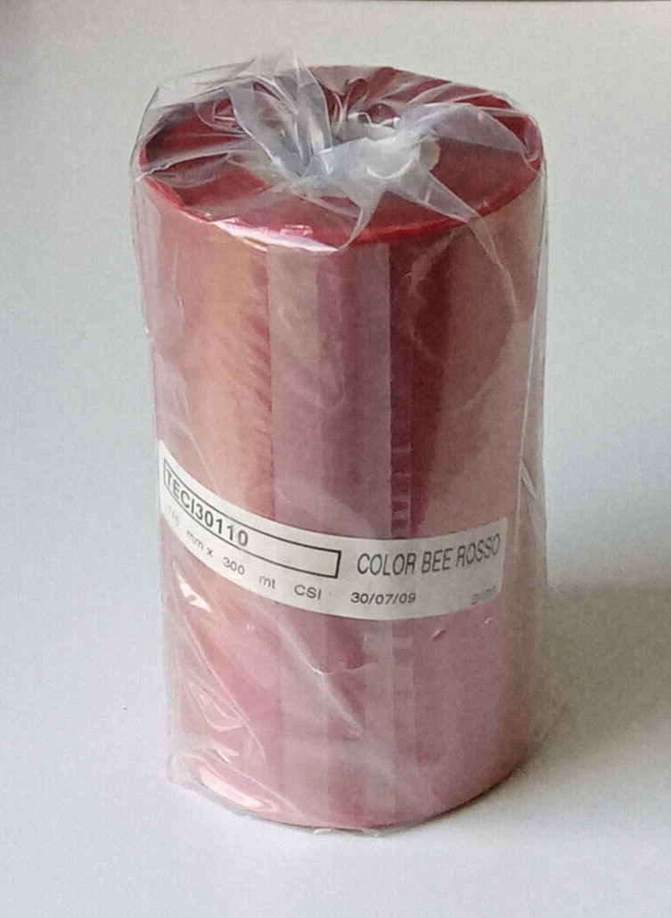 1x TEC I30110 RED Rosso Resin CSI Thermal Transfer Ribbon 105mm X 300m Inkside IN