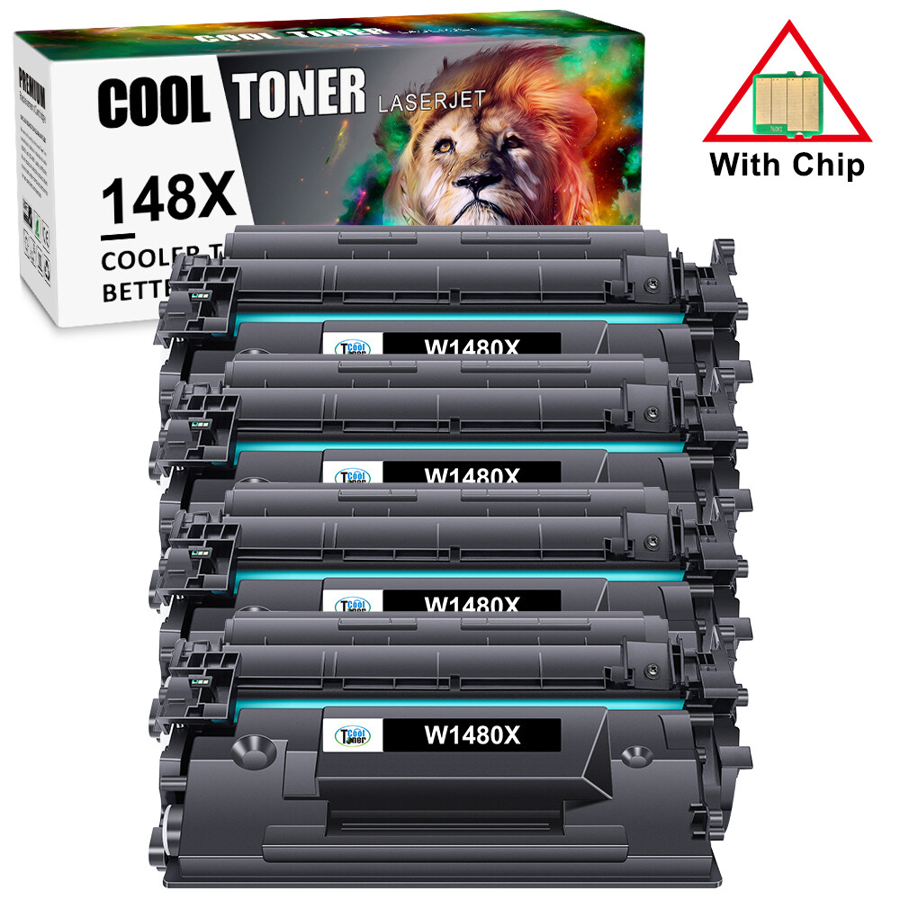 1-4 High Yield Black Toner (WITH CHIP) For HP 148X W1480X LaserJet Pro 4001 4101