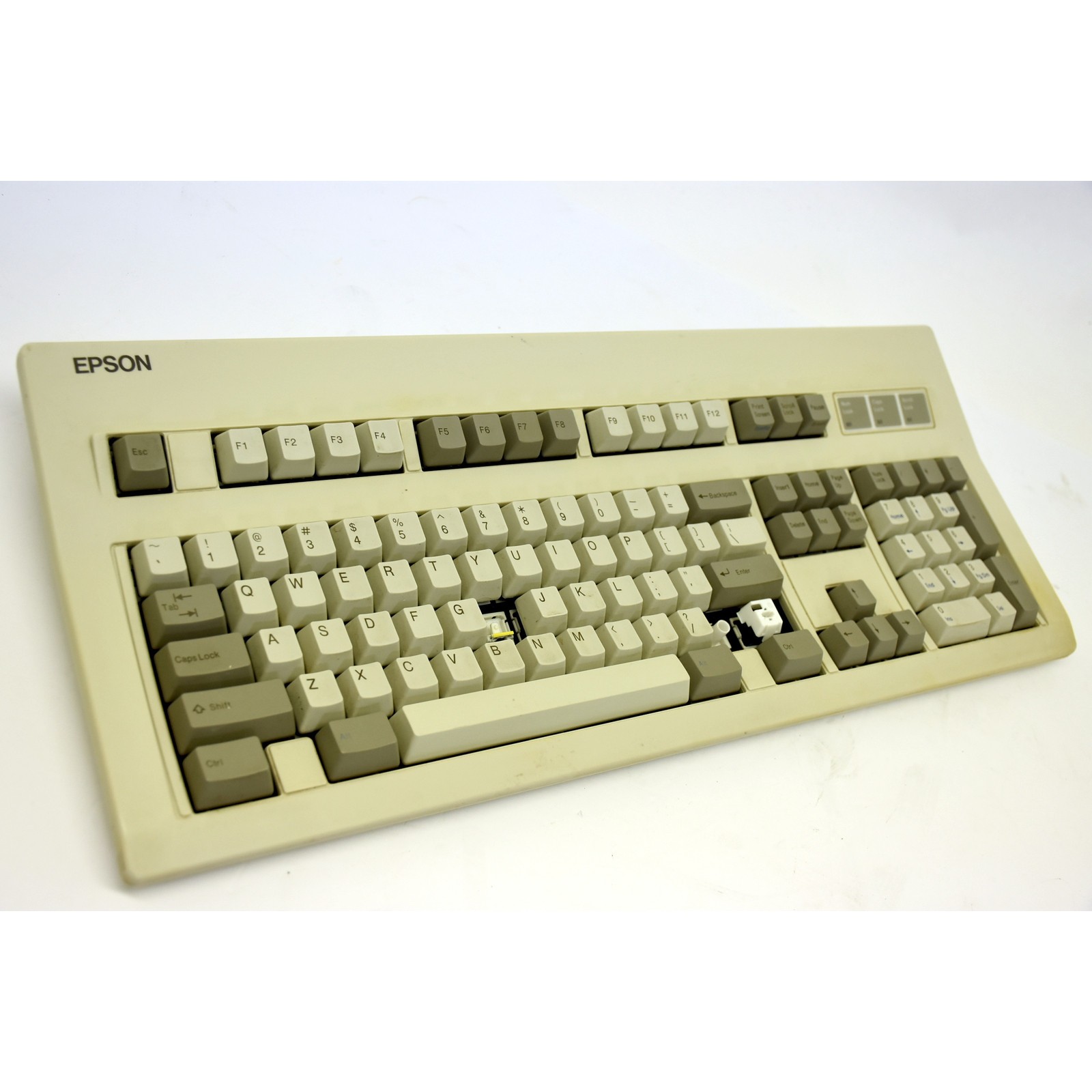 Vintage Epson Q303A Keyboard Fujitsu Lever Action Switches Equity PC Untested