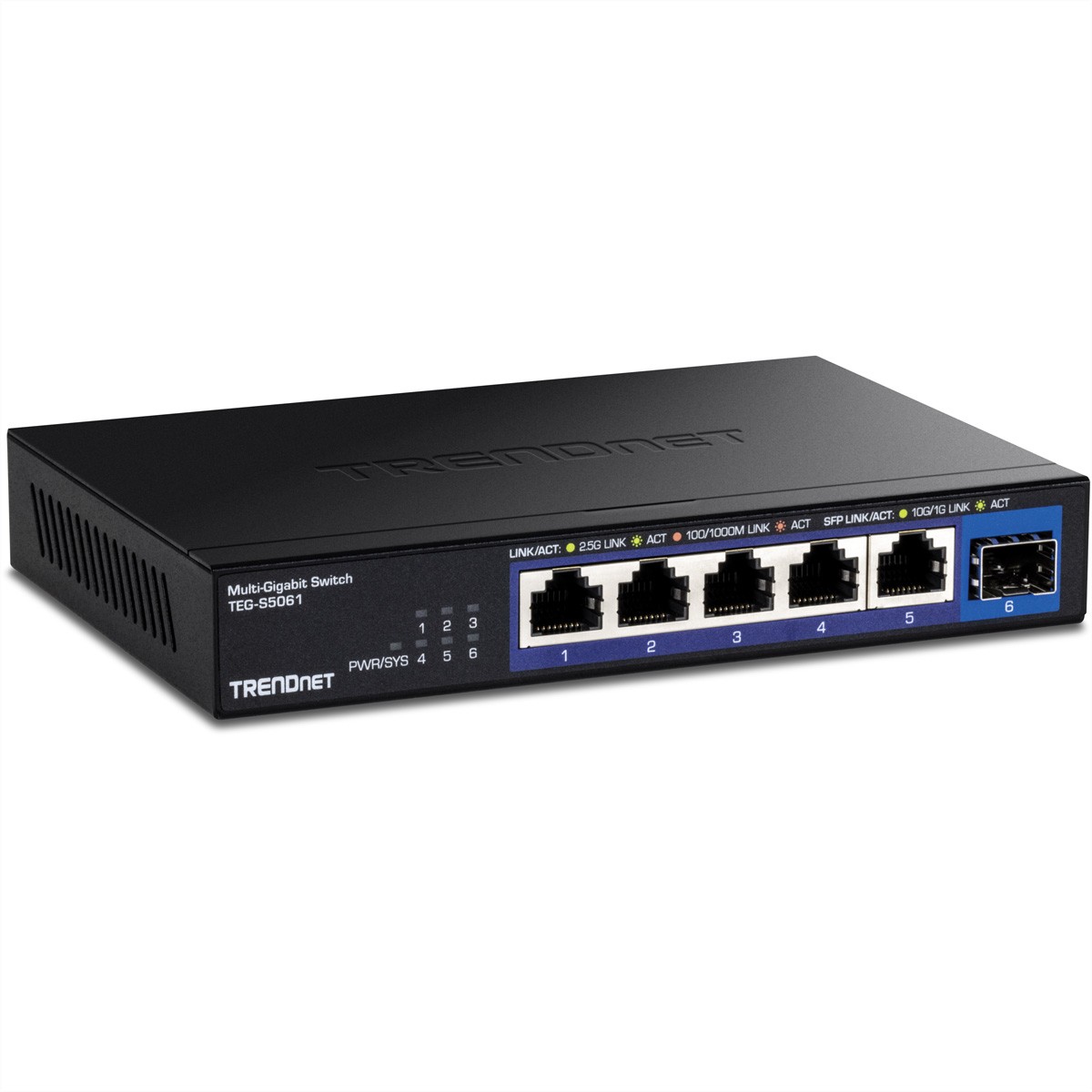 TRENDnet 2.5G Unmanaged Switch with 10G SFP+ Port TEG-S5061 6-Port ~D~