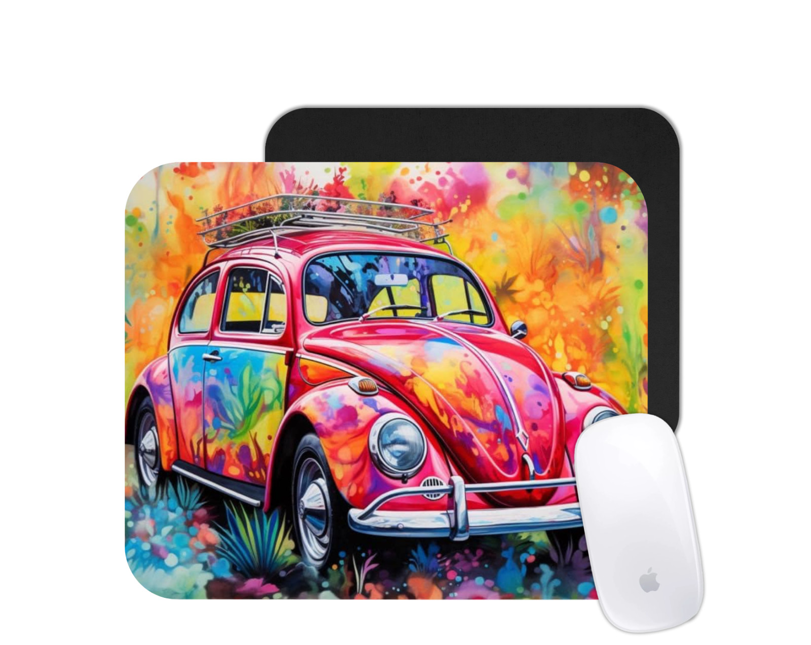 Classic Beetle Mouse Pad – Vintage Car Desk Mat Auto Themed Decor