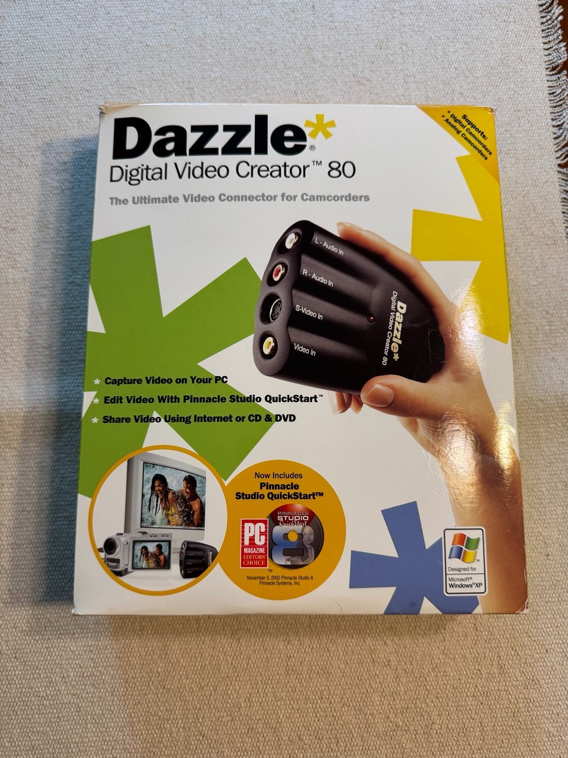 Dazzle Digital Video Creator 80 DVC-80 USB Video Capture w/ Cables & Box